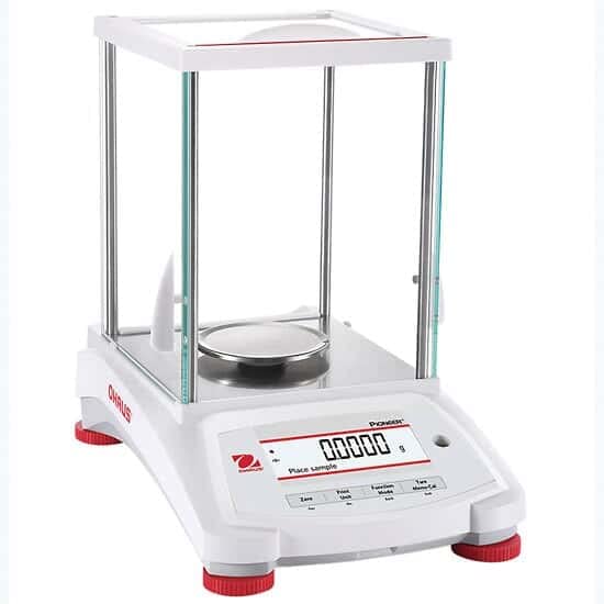 Ohaus PX84 Pioneer Analytical Balance, 84g x 0.0001g, Internal Calibration with Draft Shield