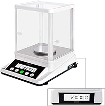 0.001 g Precision Balance - Digital Analytical Lab Scale - Electronic High Precision 1 mg Accuracy Balance with 2 LCD Screens - 210 g / 0.001g