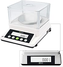 U.S. SOLID 3100 g x 0.01 g Precision Balance - Digital Analytical Lab Balance - Electronic Precision 10 mg Accuracy Scale with 2 LCD Screens RS232