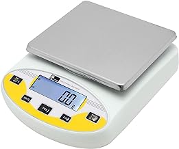 CGOLDENWALL Large Range Lab Digital Analytical Balance Lab Precision Scale Jewelry Kitchen Scales Electronic Balance Weighing and Counting Scale Calibrated Pan Size 180140mm Yellow 110V (10kg, 0.1g)