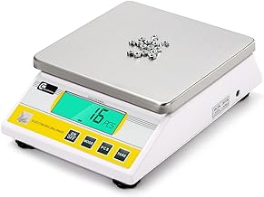 CGOLDENWALL 5kg x 0.1g Digital Precision Electronic Balance Laboratory Lab Scale Industrial Weighing and Counting Scale Table Top Scale g/ct/lb/oz/DWT/tl Multi-Units Switchable (5000g, 0.1g)