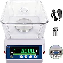 Lab Scale 300gx0.001g 1mg Accuracy Laboratory Analytical Electronic Balance High Precision Digital Weighing Calibrated Balance Kitchen Jewelry Scientific Scales 110-220V RS232 Port