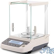 Lab Analytical Balance 0.1mg/120g Electronic Laboratory Scale 0.0001g Precise Digital Scale RS232 Interface LCD Display Chemical Plant Jewelry Scientific Research (120g)