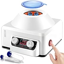 Mxmoonant Centrifuge Machine LCD Display Digital Desktop Electric Centrifuges, with Time & Speed Adjustable, 10ML*6 Rotors for Lab School Science Plasma Research (900-1-Plus) (Black)