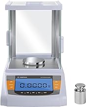 Laboratory Precision Analytical Balance High Precision Scale 0.1mg/0.0001g Digital Scale Electronic Balance 220g, 4 Unit Modes LCD Display, with Windshield and Calibration Weight, for Powder Liquid