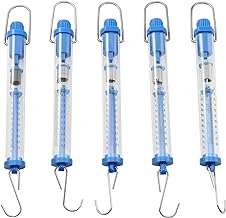 Spring Scale TAODAN 5PCS 5 Sizes Scientific Plastic Transparent Tubular Spring Balance, Hanging Tube Spring Scale, 1N, 5N, 10N, 20N, 30N