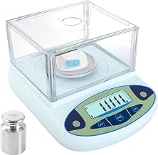 Lab Scale 300g x 0.001g Accuracy - High Precision Laboratory Analytical Balance with Windshield Digital Scientific Scale Jewelry/Kitchen Scale
