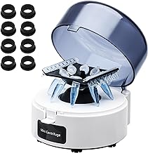 Mini Centrifuge Machine 7000RPM, 3130×g RCF Laboratory Benchtop Microcentrifuge with 2 in 1 Rotor for 8 x 0.2/0.5/1.5/2mL and 16 x 0.2ml PCR Strips, 100-240V, Low Noise